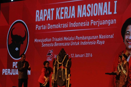 Jokowi-JK hadiri Rakernas dan HUT ke-43 PDIP