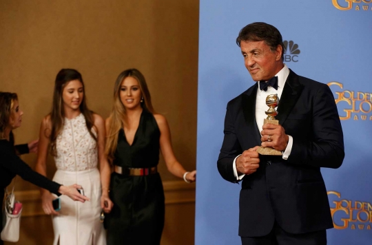 Sylvester Stallone bersama tiga putrinya yang cantik