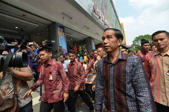 Pascateror, Presiden Jokowi sapa pegawai toko di Sarinah