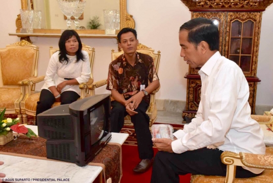 Kusrin si perakit TV murah temui Presiden Jokowi di Istana