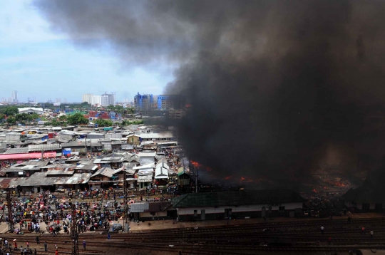 Foto-foto kebakaran Kampung Bandan dari udara