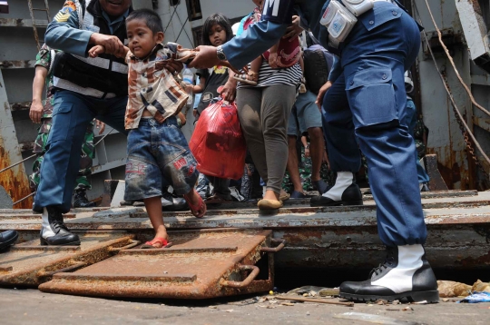 Pengungsi eks Gafatar tiba Kolinlamil Jakarta