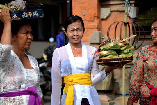 Semarak perayaan Galungan di Bali