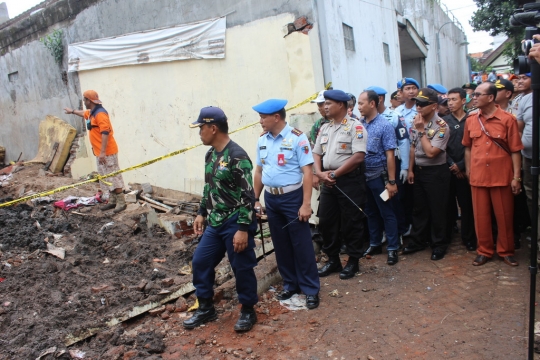 Ini gang sempit lokasi jatuhnya pesawat Super Tucano di Malang