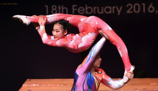 Kebolehan para penari lentur di acara China-India Tourism Year 2016