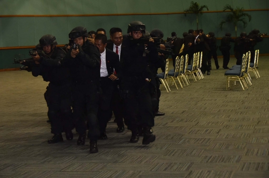 Aksi TNI dan polisi lumpuhkan teroris di JCC Senayan