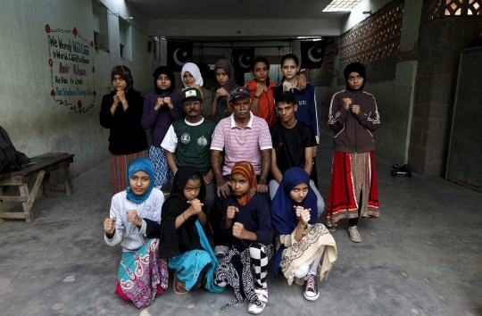 Intip pusat pelatihan tinju wanita berhijab di Pakistan