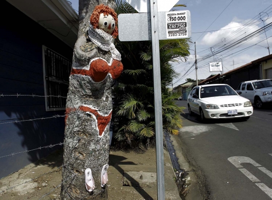 Uniknya pohon mangga berbikini di sudut jalan Kosta Rika