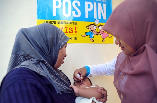 Imunisasi polio digelar serentak di seluruh Indonesia