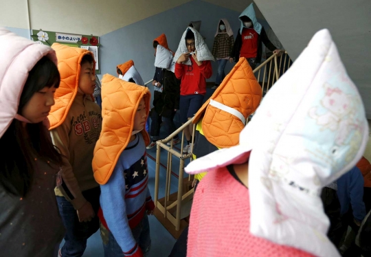 Seperti ini simulasi gempa dan tsunami ala Jepang