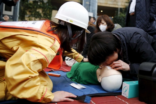 Seperti ini simulasi gempa dan tsunami ala Jepang