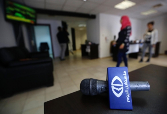 Ini kantor stasiun TV Palestina yang diacak-acak pasukan Israel