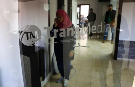 Ini kantor stasiun TV Palestina yang diacak-acak pasukan Israel
