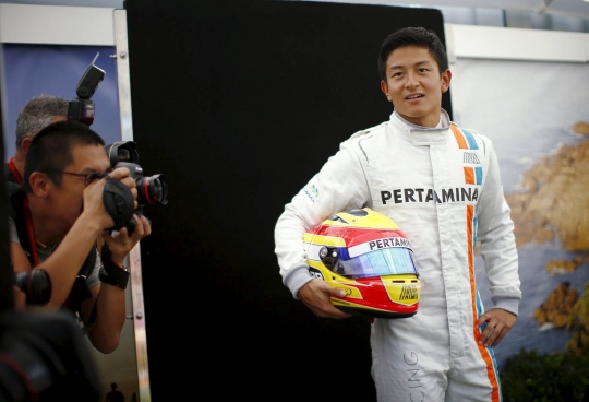 Gaya Rio Haryanto jalani pemotretan jelang seri perdana F1