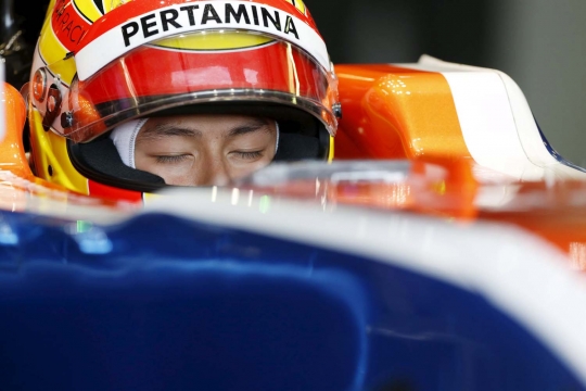 Aksi Rio Haryanto unjuk kebolehan di latihan pertama GP Australia