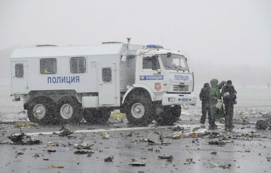 Ini lokasi jatuhnya pesawat Flydubai di Rusia, puing berserakan