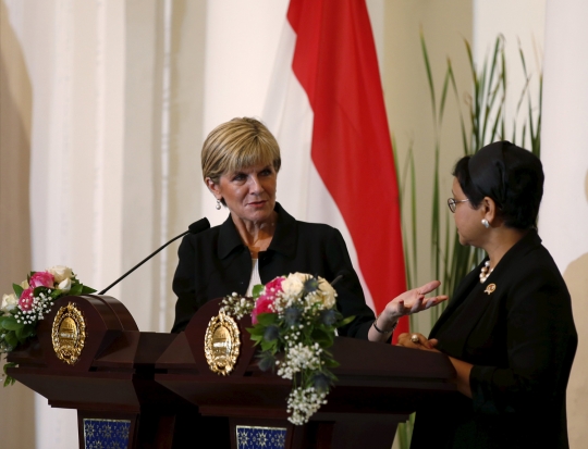 Keakraban Menlu Australia dan Menlu Retno Marsudi