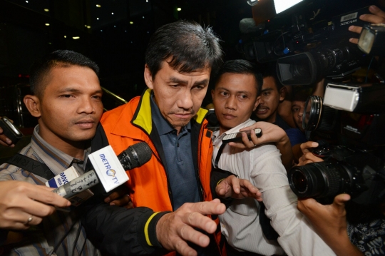 Usai diperiksa KPK, Bos Agung Podomoro Land terus menunduk