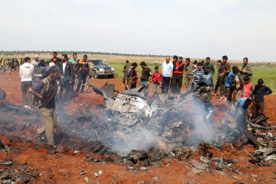 Hancur lebur jet SU-22 milik Suriah ditembak jatuh Front Al-Nusra