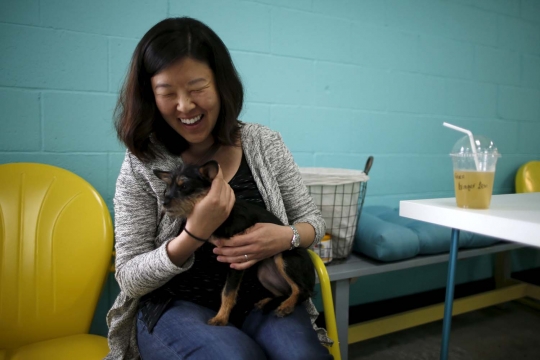 Mengunjungi uniknya kafe anjing pertama di Los Angeles