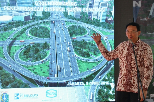 Ahok groundbreaking proyek jalan layang Semanggi