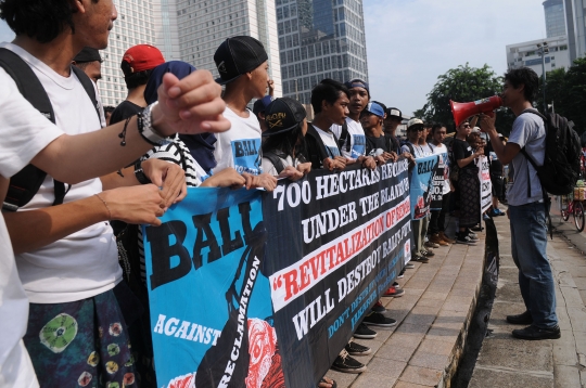 Aksi Forum Rakyat Bali tolak reklamasi Teluk Benoa