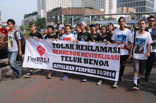 Aksi Forum Rakyat Bali tolak reklamasi Teluk Benoa