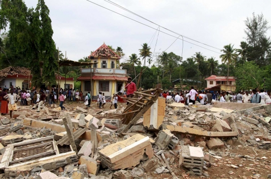 Ini lokasi ledakan kembang api di kuil India yang tewaskan 94 orang