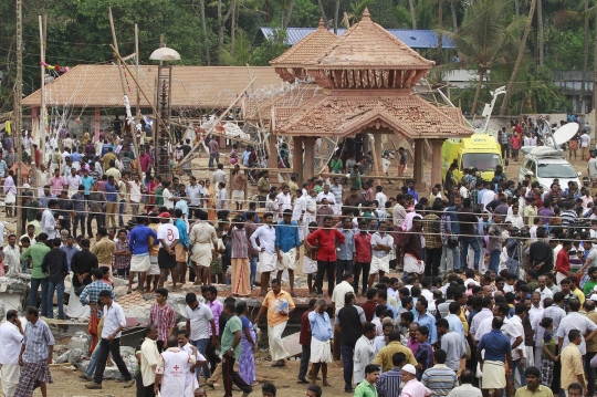 Ini lokasi ledakan kembang api di kuil India yang tewaskan 94 orang