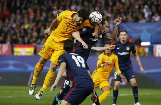 Aksi pemain Atletico Madrid singkirkan Barca dari Liga Champions