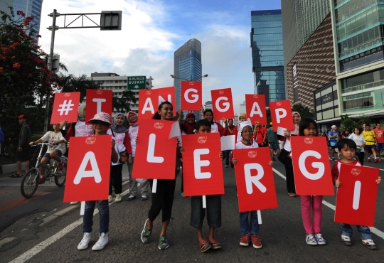 Aksi perempuan dan anak-anak kampanyekan tanggap alergi
