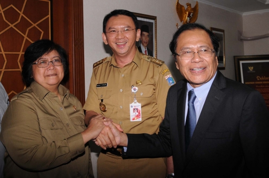 Ahok dan Menteri Siti sambangi kantor Menko Maritim