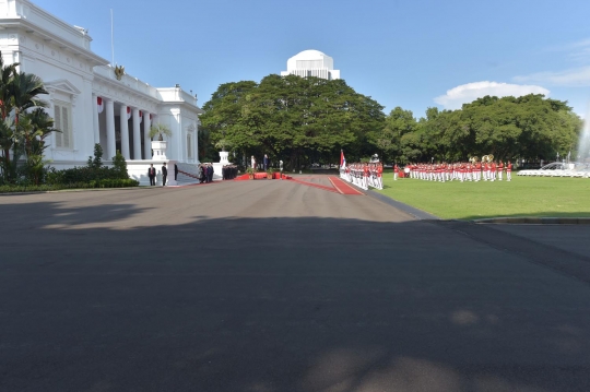 Keakraban Jokowi terima kunjungan Presiden Serbia di Istana