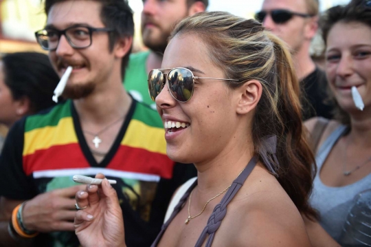 Ingar-bingar perayaan Global Marijuana March di Australia