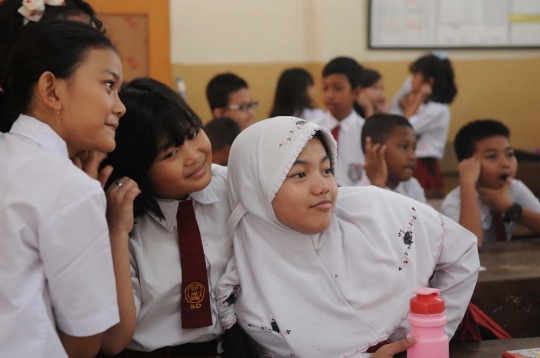 Keceriaan murid SDN Tegal Parang 01 selama Kelas Inspirasi