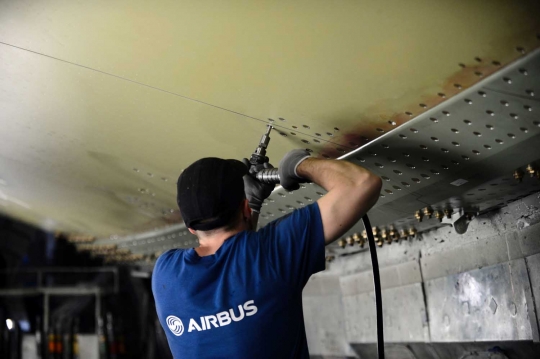 Mengintip pembuatan pesawat dua lantai Airbus A380