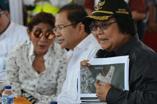 Ahok bersama tiga menteri tinjau pulau reklamasi bermasalah