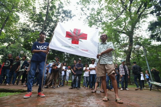 Aksi damai LGN peringati Global Marijuana March di Taman Seno Tebet