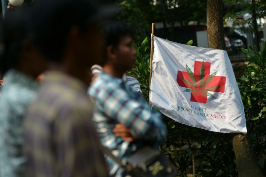 Aksi damai LGN peringati Global Marijuana March di Taman Seno Tebet