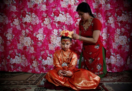 Sosok Kumari, dewi hidup dari Nepal