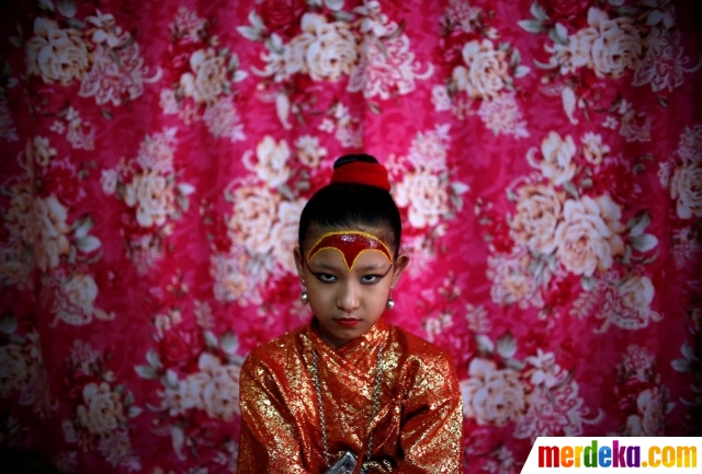 Foto : Sosok Kumari, dewi hidup dari Nepal merdeka.com