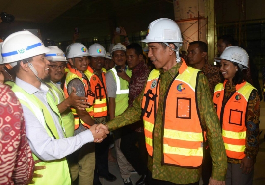 Jokowi sidak pembangunan Terminal 3 Ultimate Bandara Soekarno-Hatta