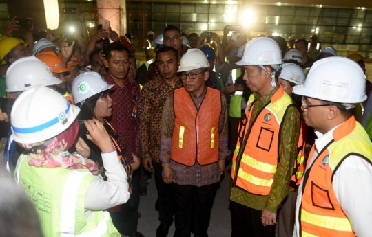 Jokowi sidak pembangunan Terminal 3 Ultimate Bandara Soekarno-Hatta