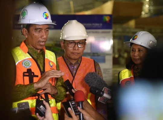 Jokowi sidak pembangunan Terminal 3 Ultimate Bandara Soekarno-Hatta