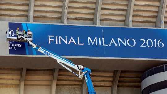 Intip persiapan Stadion San Siro jelang final Liga Champions