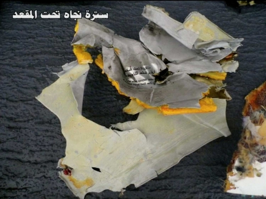 Ini puing EgyptAir yang ditemukan di Laut Mediterania