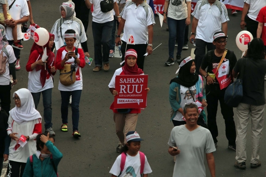 Ratusan relawan PMI long march tuntut DPR sahkan RUU Kepalangmerahan