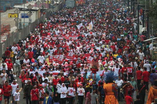 Ratusan relawan PMI long march tuntut DPR sahkan RUU Kepalangmerahan