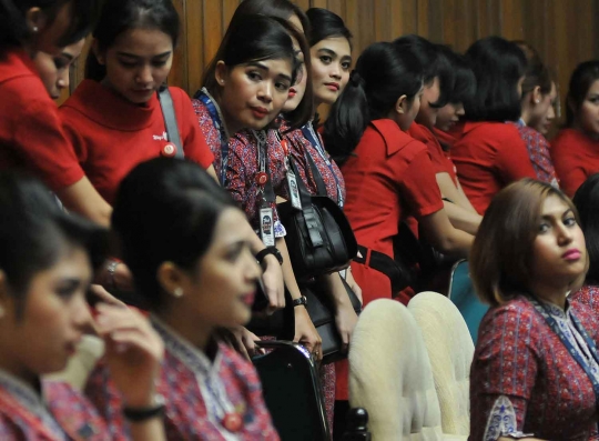 Pramugari cantik Lion Air ikut rapat dengar pendapat di DPR