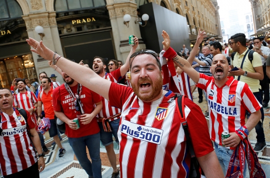 Antusiasme suporter Atletico Madrid jelang laga final Champions